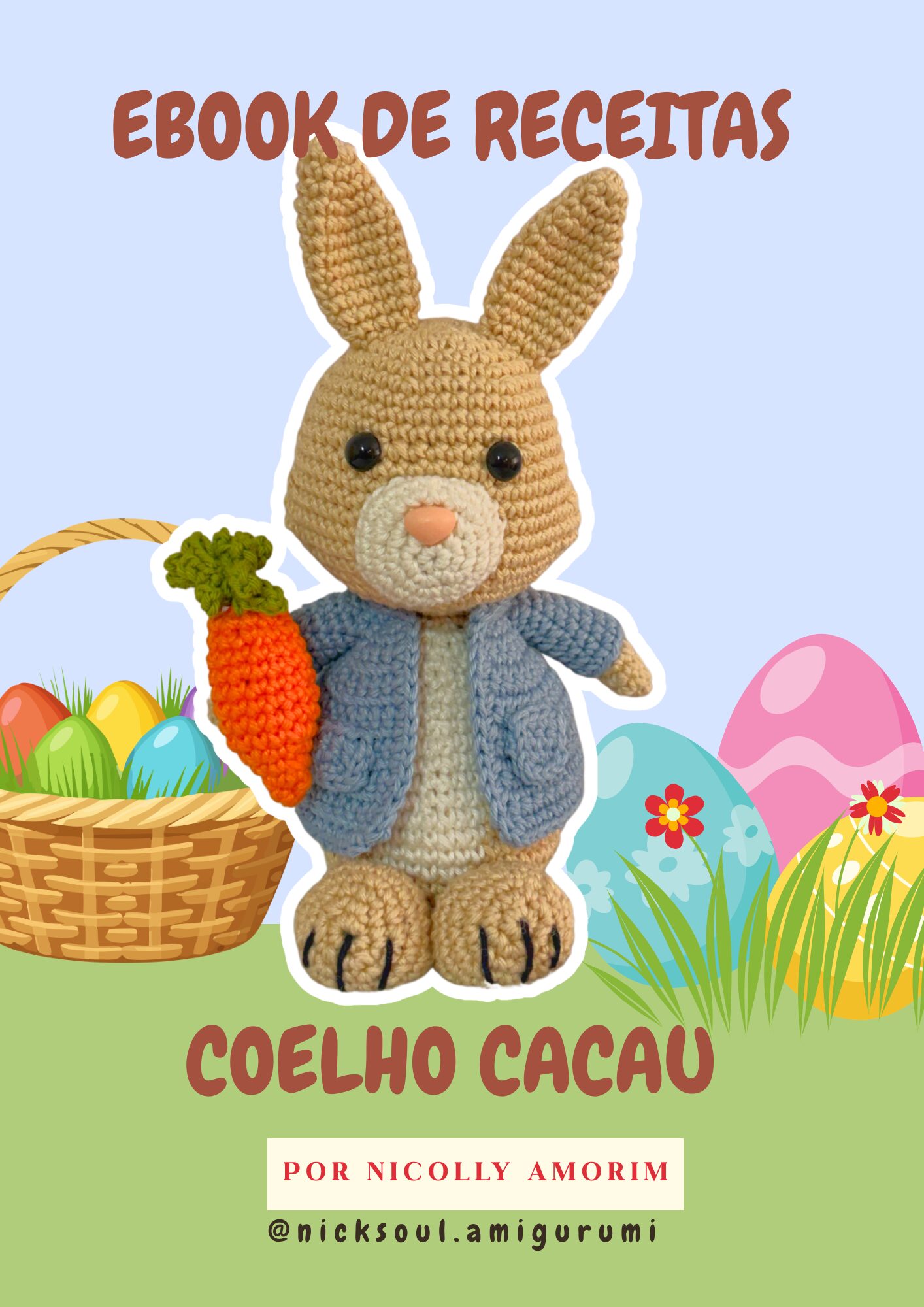 Receita de Amigurumi Coelho Cacau | E-book de Crochê PDF