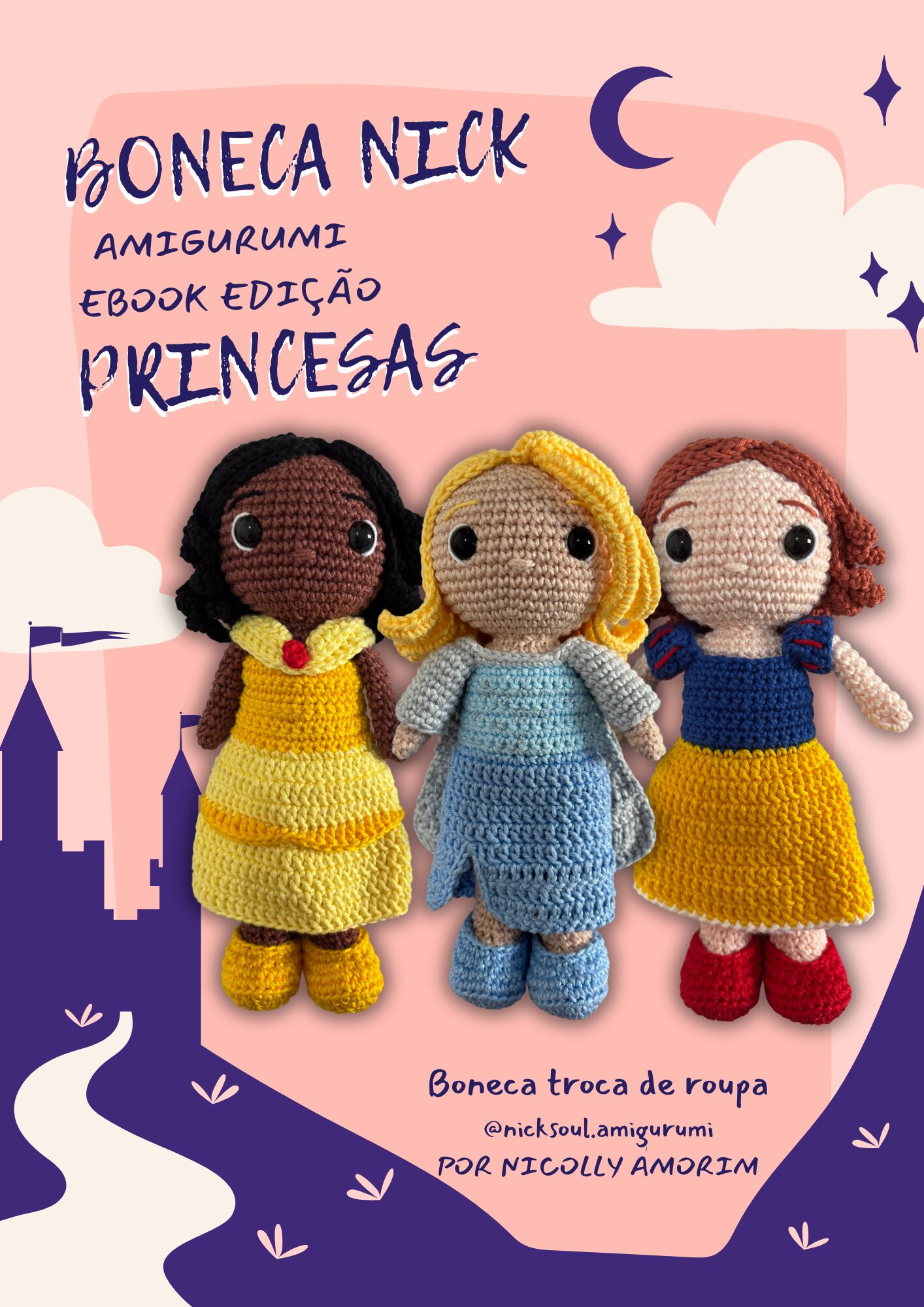 Receita de Amigurumi Boneca Edição Princesas | E-book de Crochê PDF