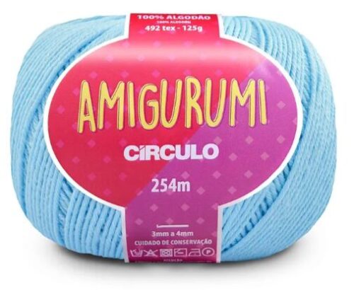 Linha Amigurumi Círculo Azul Candy – Fio de Crochê 100% Algodão 125 g