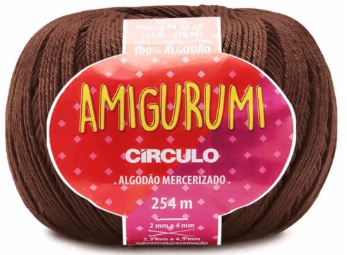 Linha Amigurumi Círculo Brownie – Fio de Crochê 100% Algodão 125 g