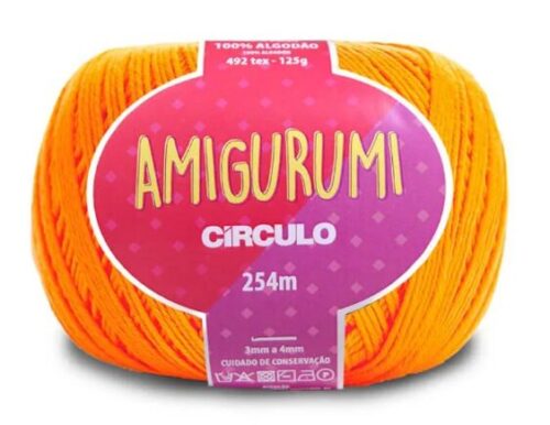 Linha Amigurumi Círculo Laranja – Fio de Crochê 100% Algodão 125 g