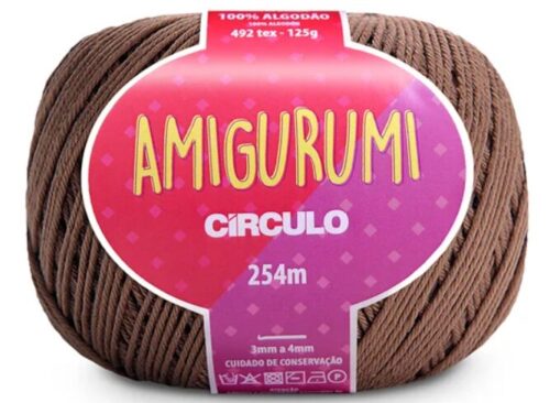 Linha Amigurumi Círculo Lenha – Fio de Crochê 100% Algodão 125 g