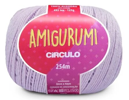 Linha Amigurumi Círculo Lilás Candy – Fio de Crochê 100% Algodão 125 g