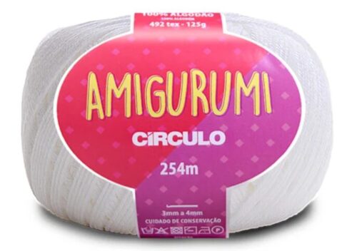 Linha Amigurumi Círculo Branca – Fio de Crochê 100% Algodão 125 g