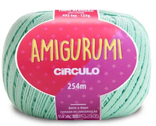 Linha Amigurumi Círculo Neo Mint – Fio de Crochê 100% Algodão 125 g